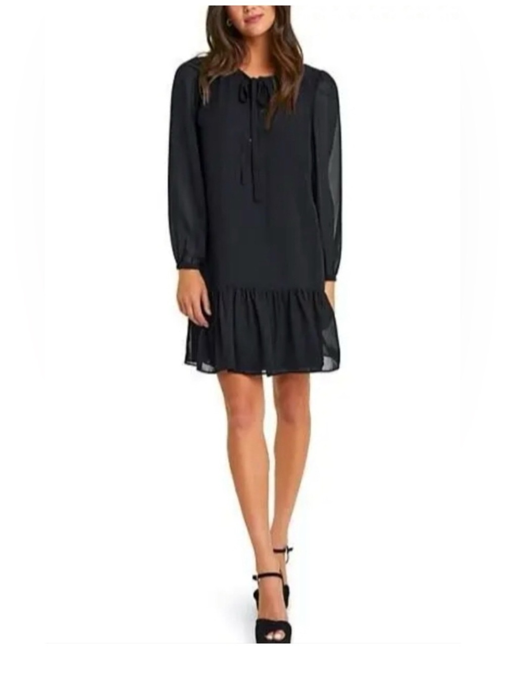 NEW…Draper James Tie Neck Flounce Shift Dress
